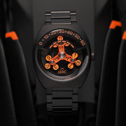 Xeric Scrambler Automatic Wandering Hour Black Orange - Watches.com - SCR - 3339 - 03L