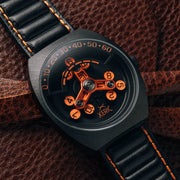 Xeric Scrambler Automatic Wandering Hour Black Orange - Watches.com - SCR - 3339 - 03L