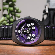 Xeric Scrambler Automatic Wandering Hour Gunmetal Purple - Watches.com - SCR - 2293 - 03L