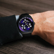 Xeric Scrambler Automatic Wandering Hour Gunmetal Purple - Watches.com - SCR - 2293 - 03L