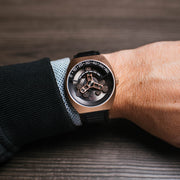 Xeric Scrambler Automatic Wandering Hour Rose Gold Gunmetal - Watches.com - SCR - 4422 - 03L