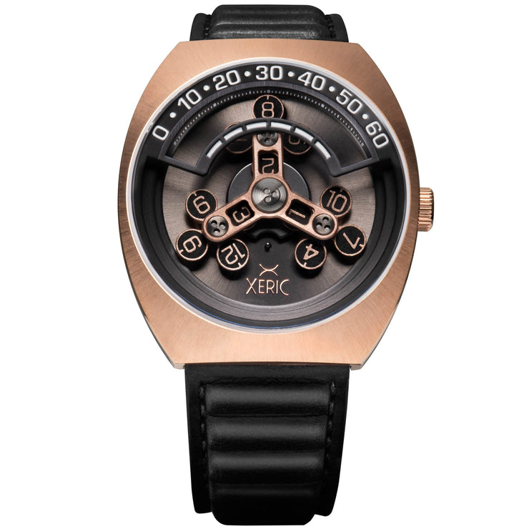 Xeric Scrambler Automatic Wandering Hour Rose Gold Gunmetal - Watches.com - SCR - 4422 - 03L