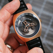 Xeric Scrambler Automatic Wandering Hour Rose Gold Gunmetal - Watches.com - SCR - 4422 - 03L