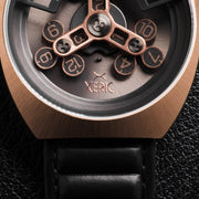 Xeric Scrambler Automatic Wandering Hour Rose Gold Gunmetal - Watches.com - SCR - 4422 - 03L