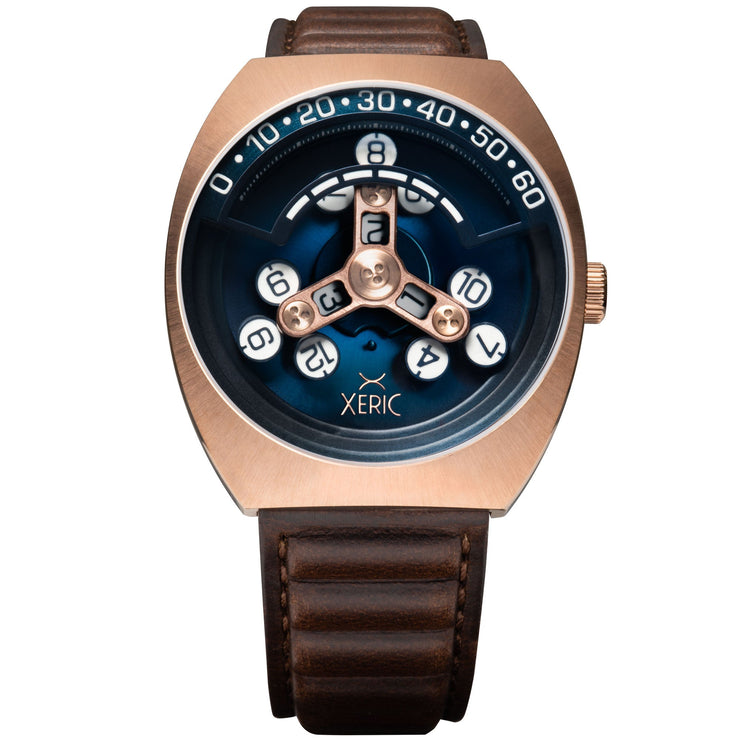 Xeric Scrambler Automatic Wandering Hour Rose Gold Ocean - Watches.com - SCR - 4477 - 13L