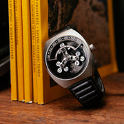 Xeric Scrambler Automatic Wandering Hour Steel Black - Watches.com - SCR - 1133 - 03L