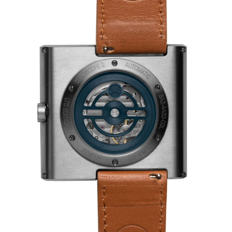 Xeric Soloscope II Automatic Blue Tan Limited Edition - Watches.com - SA2 - 1177 - 12L