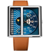 Xeric Soloscope II Automatic Blue Tan Limited Edition - Watches.com - SA2 - 1177 - 12L