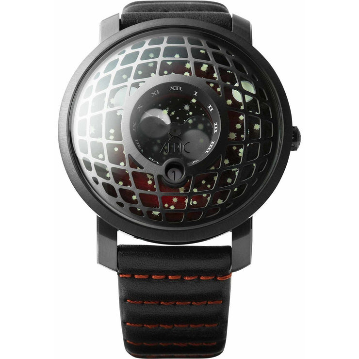 Xeric Trappist - 1 American Moonphase Gunmetal Red - Watches.com - TMP - 3014