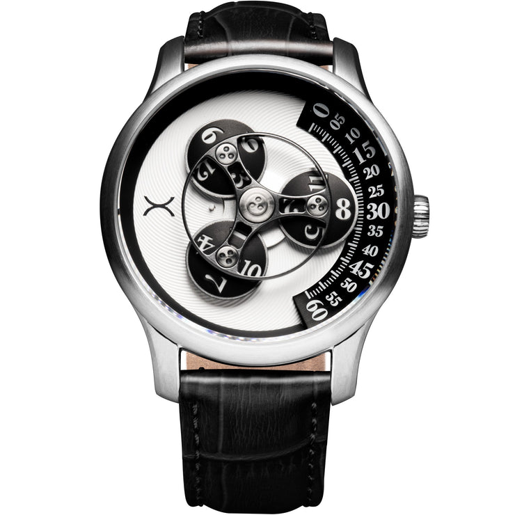 Xeric Triptych Automatic Wandering Hour Panda - Watches.com - TWH - 1103 - 03L