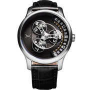 Xeric Triptych Automatic Wandering Hour Steel Black - Watches.com - TWH - 1133 - 03L