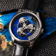 Xeric Triptych Automatic Wandering Hour Stone Edition Labradorite - Watches.com - TWH - 1BL3 - 03L