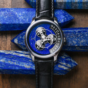 Xeric Triptych Automatic Wandering Hour Stone Edition Lapis Lazuli - Watches.com - TWH - 1LL3 - 03L