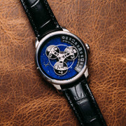 Xeric Triptych Automatic Wandering Hour Stone Edition Lapis Lazuli - Watches.com - TWH - 1LL3 - 03L