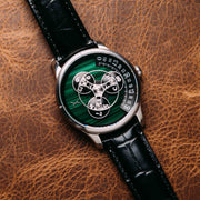 Xeric Triptych Automatic Wandering Hour Stone Edition Malachite - Watches.com - TWH - 11M3 - 03L