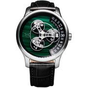 Xeric Triptych Automatic Wandering Hour Stone Edition Malachite - Watches.com - TWH - 11M3 - 03L