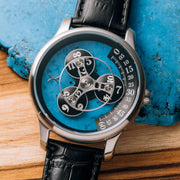 Xeric Triptych Automatic Wandering Hour Stone Edition Turquoise - Watches.com - TWH - 11T3 - 03L