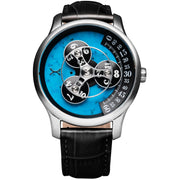 Xeric Triptych Automatic Wandering Hour Stone Edition Turquoise - Watches.com - TWH - 11T3 - 03L