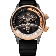 Xeric Vendetta II Automatic Wandering Hour Gunmetal Rose Gold - Watches.com - V2A - 2434 - 03R