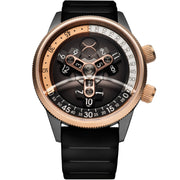 Xeric Vendetta II Automatic Wandering Hour Gunmetal Rose Gold - Watches.com - V2A - 2434 - 03R