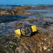 Xeric Vendetta II Automatic Wandering Hour Gunmetal Yellow - Watches.com - V2A - 2292 - 15R