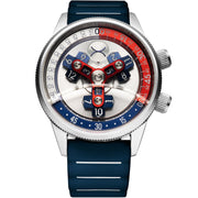 Xeric Vendetta II Automatic Wandering Hour Navy Red - Watches.com - V2A - 1119 - 44R