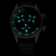 Xeric Vendetta II Automatic Wandering Hour Ocean Black - Watches.com - V2A - 1191 - 03R