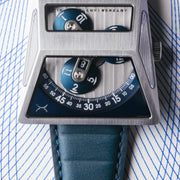 Xeric Vendetta X Wandering Hour Automatic Blue Steel - Watches.com - XVX - 1172 - 07L