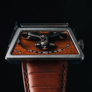 Xeric Vendetta X Wandering Hour Automatic Brown Rosewood - Watches.com - XVX - 1166 - 13L