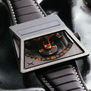 Xeric Vendetta X Wandering Hour Automatic Gunmetal Orange - Watches.com - XVX - 2339 - 03L