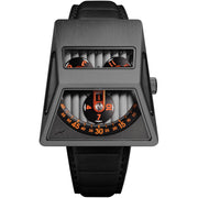 Xeric Vendetta X Wandering Hour Automatic Gunmetal Orange - Watches.com - XVX - 2339 - 03L