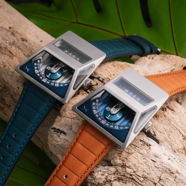 Xeric Vendetta X Wandering Hour Automatic Tan Blue - Watches.com - XVX - 1177 - 12L