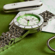 Zodiac Super Sea Wolf 53 Compression Automatic Neon Green SS - Watches.com - ZO9279