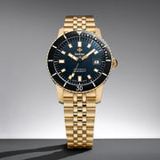 Zodiac Super Sea Wolf Compression Diver Automatic 18K Gold - Plated Limited Edition - Watches.com - ZO9308