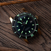 Zodiac Super Sea Wolf Compression Diver Automatic 18K Gold - Plated Limited Edition - Watches.com - ZO9308