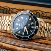 Zodiac Super Sea Wolf Compression Diver Automatic 18K Gold - Plated Limited Edition - Watches.com - ZO9308