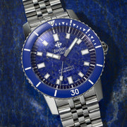 Zodiac Super Sea Wolf Compression Diver Automatic Lapis Lazuli SS - Watches.com - ZO9312