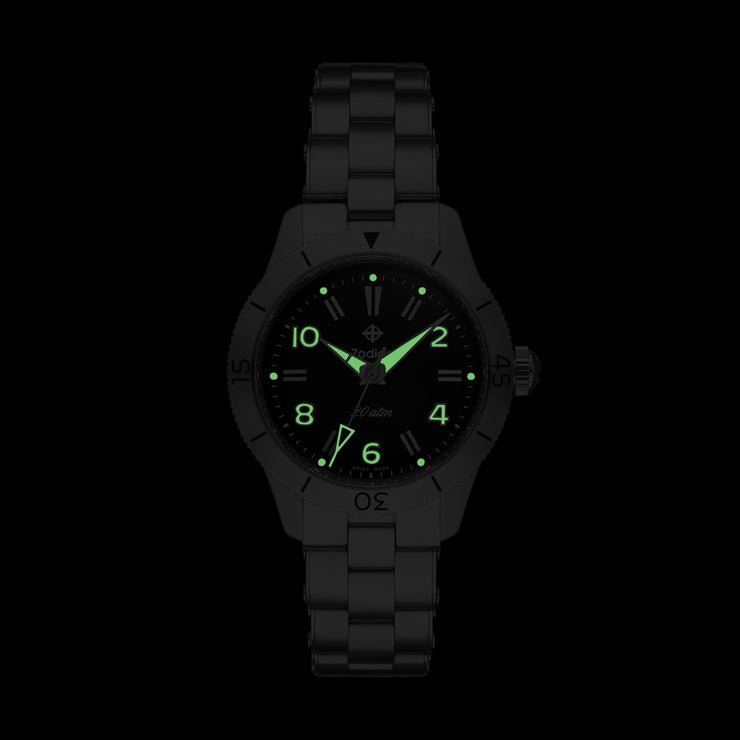 Zodiac Super Sea Wolf Ref. 691 Hand Wind SS Black - Watches.com - ZO0001