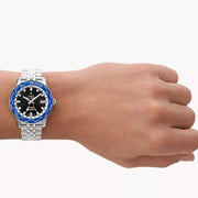 Zodiac x Rowing Blazers ZO9414 Super Sea Wolf GMT Automatic Black Blue Limited Edition - Watches.com - ZO9414