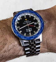 Zodiac x Rowing Blazers ZO9414 Super Sea Wolf GMT Automatic Black Blue Limited Edition - Watches.com - ZO9414