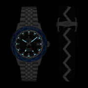 Zodiac x Rowing Blazers ZO9414 Super Sea Wolf GMT Automatic Black Blue Limited Edition - Watches.com - ZO9414