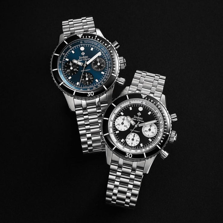 Zodiac ZO3604 Sea - Chron Automatic Black SS - Watches.com - ZO3604