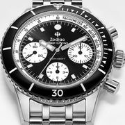 Zodiac ZO3604 Sea - Chron Automatic Black SS - Watches.com - ZO3604