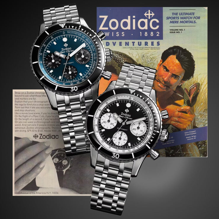 Zodiac ZO3604 Sea - Chron Automatic Black SS - Watches.com - ZO3604