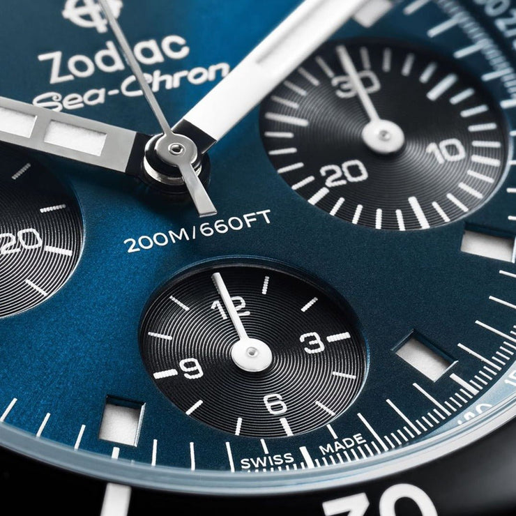 Zodiac ZO3605 Sea - Chron Automatic Blue SS - Watches.com - ZO3605