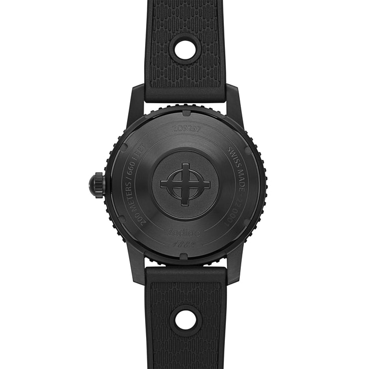 Zodiac ZO9297 Super Sea Wolf Compression Automatic All Black - Watches.com - ZO9297