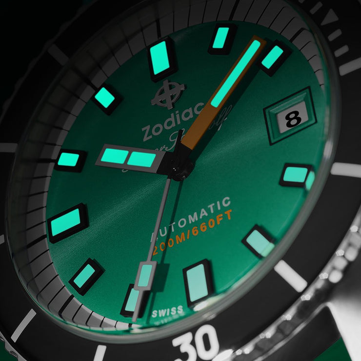 Zodiac ZO9305 Super Sea Wolf Automatic Seafoam - Watches.com - ZO9305