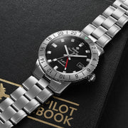 Zodiac ZO9405 Super Sea Wolf GMT Automatic Silver Black - Watches.com - ZO9405