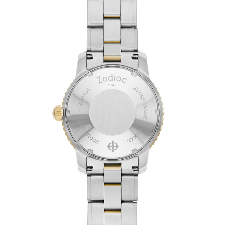 Zodiac ZO9406 Super Sea Wolf GMT Automatic Silver Gold - Watches.com - ZO9406