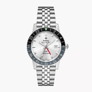 Zodiac ZO9415 Super Sea Wolf GMT Automatic Silver SS - Watches.com - ZO9415